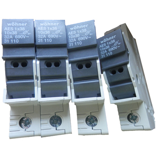 维纳尔WOHNER熔断器开关31110 AES1x38/10x38mm保险丝座690V/32A