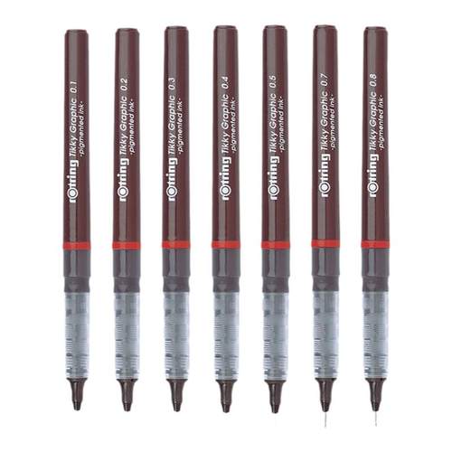 德国红环一次性针管笔直液式防水勾线笔绘图描边笔设计手绘签字笔