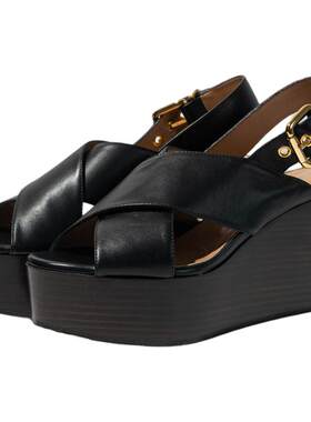 MARNI 潮流简约女士厚底坡跟交叉罗马凉鞋银泰百货精品 301596