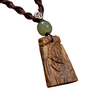 【 节节高升】越南顺化沉香原创手机挂天然熟结白棋楠精雕木吊坠