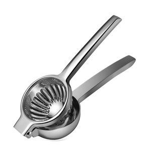 酒吧传奇304不锈钢手动柠檬榨汁器水果夹压汁器 便携式橙汁压榨器