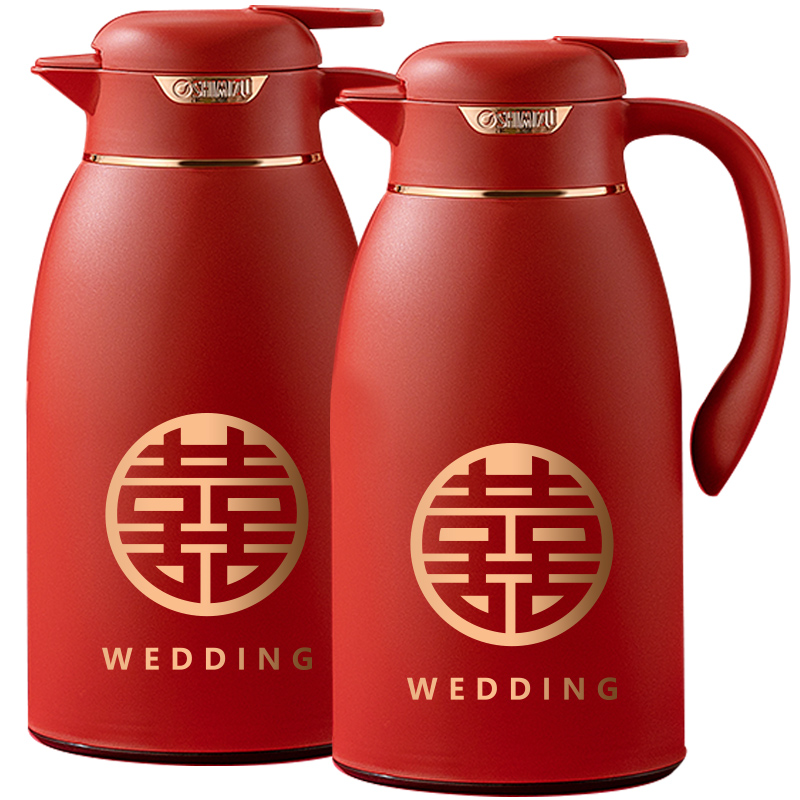 清水保温水壶大容量2L结婚陪嫁一对玻璃内胆暖壶保温热水瓶送礼