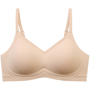 漫画胸外扩型无痕内衣女圆圆杯小胸聚拢显大无钢圈软支撑文胸罩