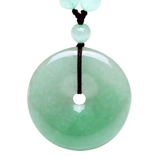 天然珠宝玉石缅甸A货翡翠平安扣吊坠玉扣男女款怀古玉坠项链挂件