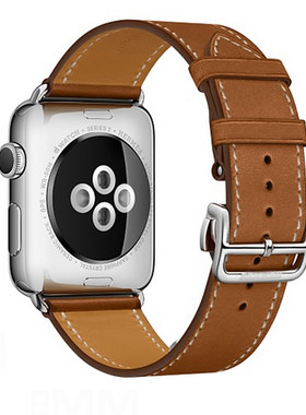 适用iwatch爱马仕同款真皮表带