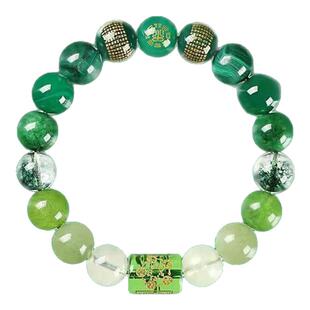 深圳弘法寺五行多宝财神手串五行手链男女款天然水晶平衡饰品