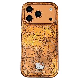 可爱卡通HelloKitty适用苹果17Promax手机壳iphone16pro新款15pro小众14橙色16创意15硅胶17pro高级感13全包