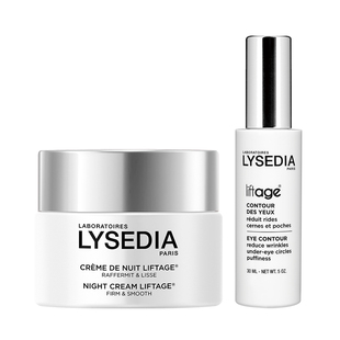 lysedia焕颜紧致晚霜+蓝莲花眼霜补水保湿抗皱夜间修护护肤品套装