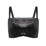 贝佳人薄款百搭蕾丝裹胸舒适透气美背文胸大码防走光抹胸内衣女