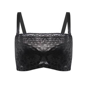 贝佳人薄款百搭蕾丝裹胸舒适透气美背文胸大码防走光抹胸内衣女