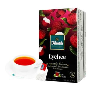 Dilmah迪尔玛F荔枝味红茶20袋 茶包 锡兰红茶茶包 进口 果茶茶包