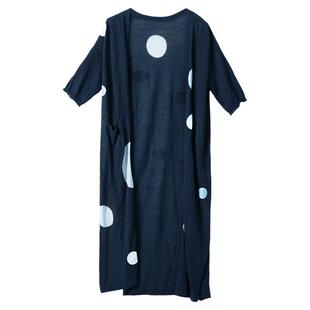 ZOLLE因为25新款针织开衫女苎麻波点设计感舒适外套