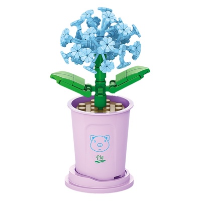 29元12朵积木花带花盆