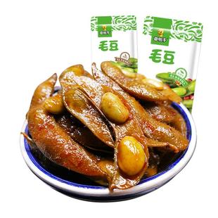 湖南特产章鸭子毛豆香辣味爆辣味酱板毛豆绝辣味零食整袋小包装