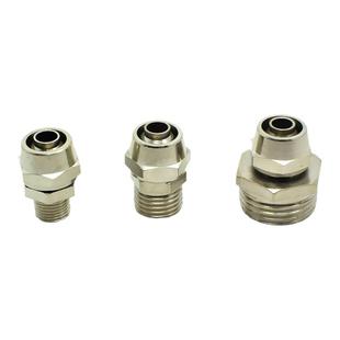 气动快拧接头PC8-01-02-03-04带螺帽锁紧锁母直通接头油管气嘴