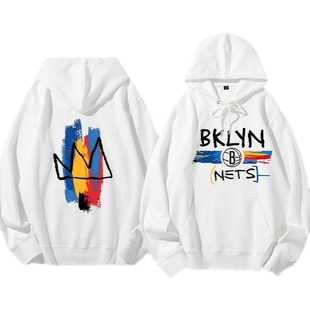 欧文同款篮球卫衣纯棉男连帽哈登杜兰特篮网11号美式训练卫衣