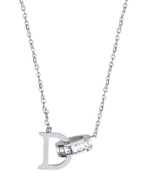 高级爆款夏季字母D钛钢锁骨链女