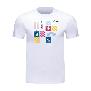 李宁AHSU893羽毛球服汤尤杯纪念运动T恤AHSUA41/43/47熊猫文化衫