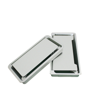 电脑桌桌面穿线孔盖板塑料穿线盒办公桌收纳盒穿线方形过线装饰盖