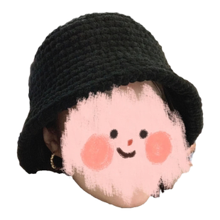 泫雅渔夫帽子钩织手工diy材料包毛线编织钩针粗冰条线团小熊帽子