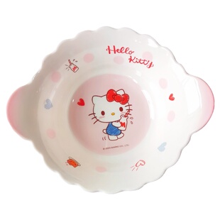 HelloKitty凯蒂猫儿童碗防摔防烫宝宝吃饭专用碗婴儿辅食碗勺餐具