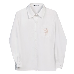 阿车家的大码jk制服胖mm衬衫短长袖原创基础款衬衣显瘦白上衣女