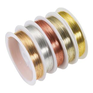 铜丝手工diy首饰串珠金属编织材料包绕线掐丝细铜丝线保色软铜线