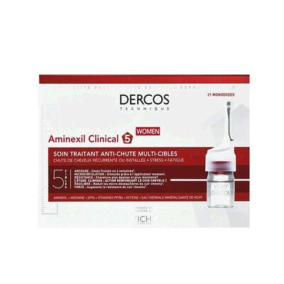 欧洲直邮薇姿DERCOS丝头皮修护女士多效丰盈精华液6mlx21女正品