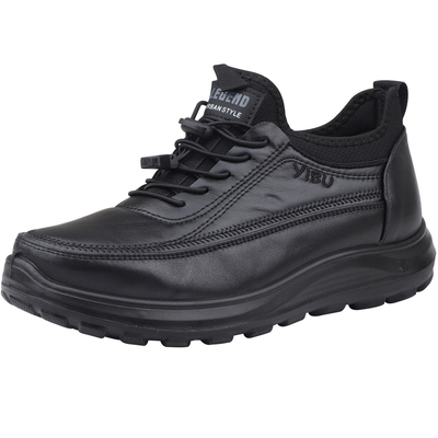 春秋老北京时尚男单鞋商务休闲仿皮面爸爸鞋宽松圆头防滑大码4648