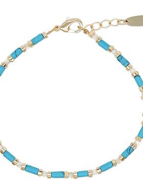 5色自然元素彩色叠搭细版手链