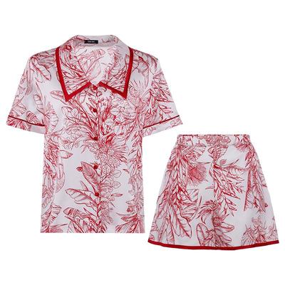 女士短袖短裤分身套装