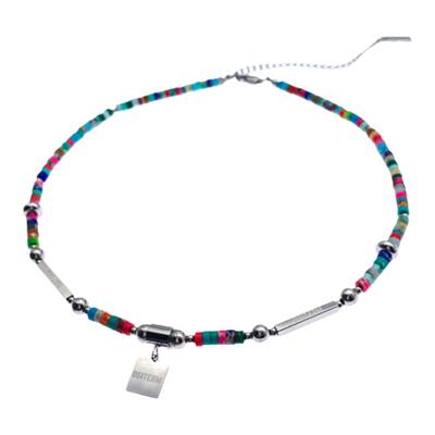 OSITERM RainbowIsland彩虹岛系列 机械玉石混搭项链男女饰品小众