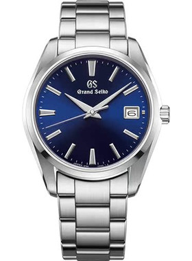 【年差石英表】GrandSeiko冠蓝狮gs石英钢带简约商务男表SBGP013G