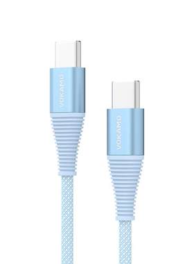 VOKAMO沃咔曼适用苹果17充电器线尼龙编织双Typec口iPhone16Promax数据线ipad平板60w闪充手机15大功率快充线