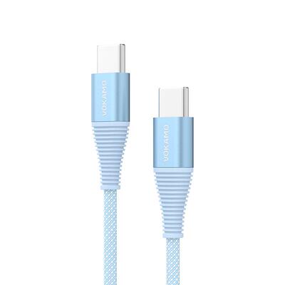 VOKAMO沃咔曼适用苹果17充电器线尼龙编织双Typec口iPhone16Promax数据线ipad平板60w闪充手机15大功率快充线