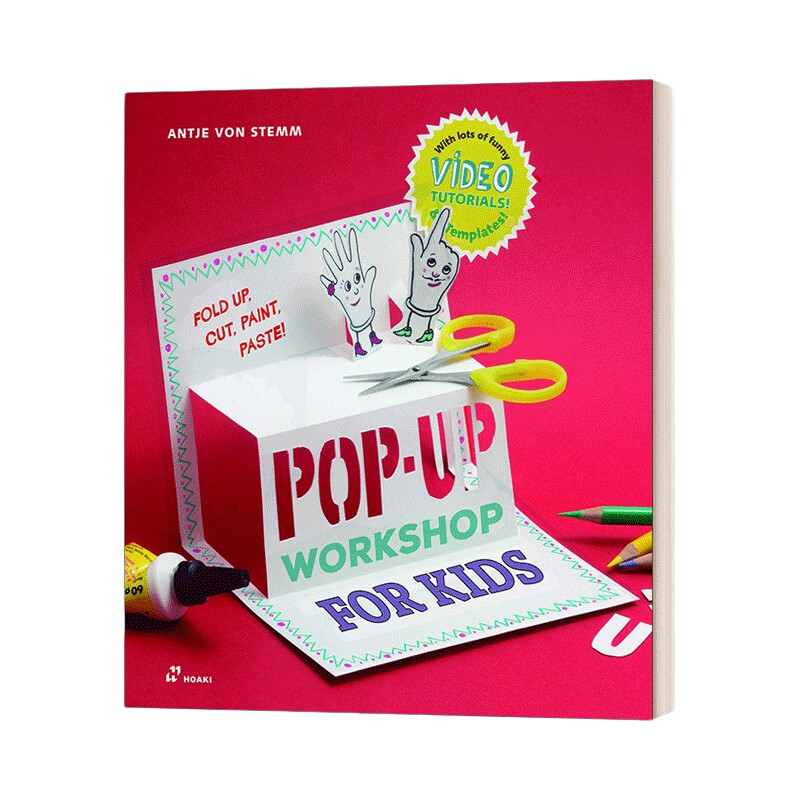 英文原版Pop-up Workshop for Kids Fold Cut Paint and Glue 儿童立体工作坊折叠,切割,油漆和胶水 英文版 进口英语原版书籍