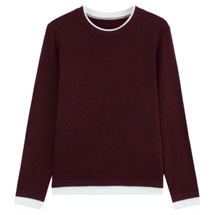 480克德绒打底衫女2024秋冬新款圆领长袖t恤加绒正肩百搭保暖上衣