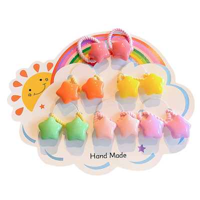 儿童拇指发圈彩色五角星发绳