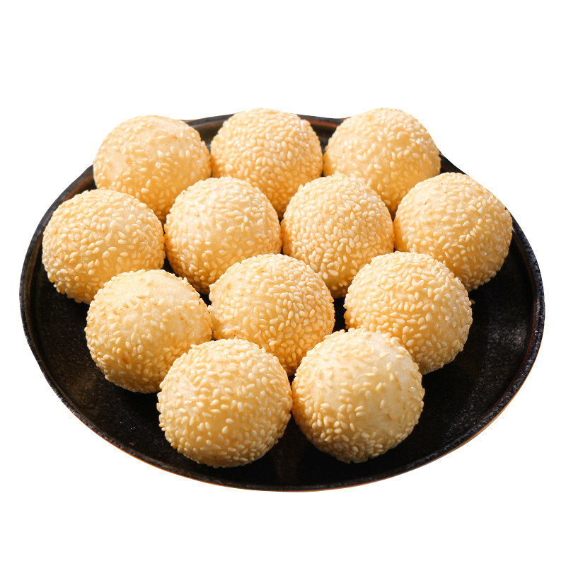 三全芝麻球豆沙馅油炸麻团小吃