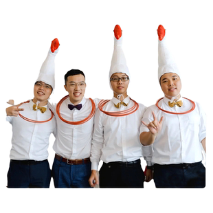 接亲套圈套大鹅头套游戏道具结婚拦堵门整蛊新郎伴郎搞笑创意帽子