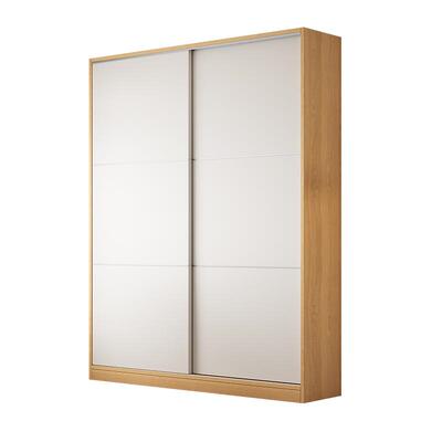 定制超薄衣柜家用卧室经济型实木收纳柜子省空间滑门推拉门挂衣橱