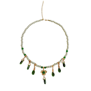 绛尾儿 亲子款古风软璎珞 儿童仿珍珠项圈 汉服配饰品流苏项链女