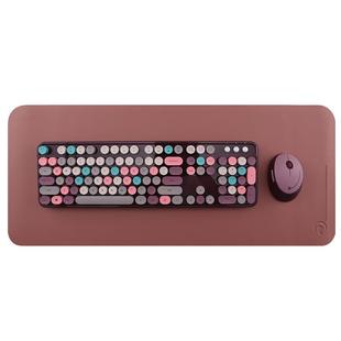 镭拓104圆点无线键盘鼠标套装办公台式笔记本电脑女生可爱奶茶色