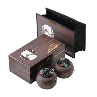 复古茶叶包装礼盒绿茶陶瓷黑枸杞滇红茶普洱茶黑茶通用空盒定制