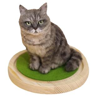 御姐羊毛毡仿真宠物定制猫咪摆件宠物离世纪念照片模型纯手工玩偶