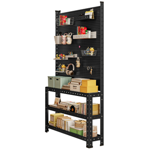 15cm夹缝柜小空间置物架多层收纳架门后夹缝架角钢带洞洞板可调节