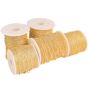 包14K金链条diy串珠O字链延长链流苏加长链珍珠项链手链散链配件