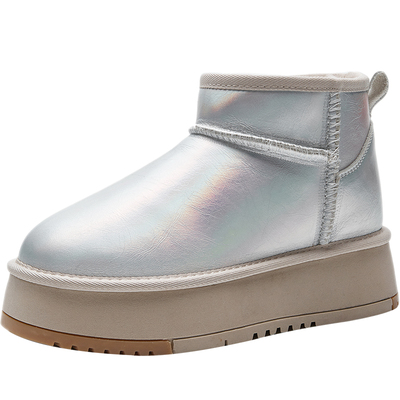 内增高厚底雪地靴女防水短筒棉鞋