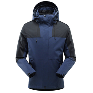 爸爸春装外套新款中年男士三合一冲锋衣防风户外夹克中老年人男装