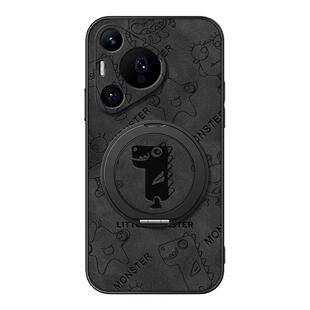 适用华为Pura70pro手机壳p80ultra/P60/p50/p40保护套磁吸支架p60防摔p50e新款p60Art羊巴皮p30小怪兽男女款